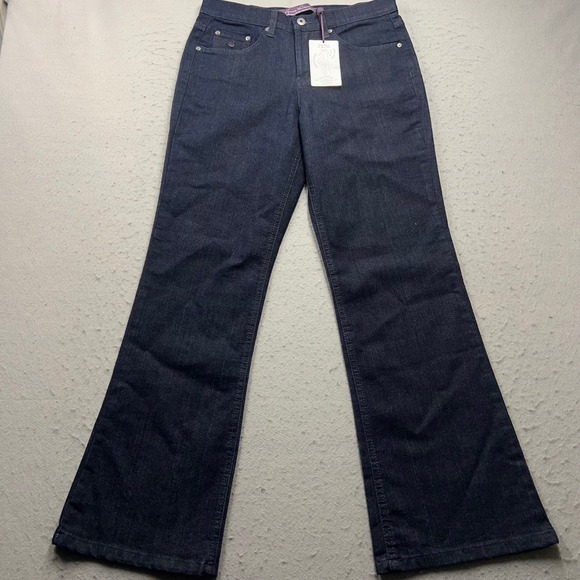 Gloria Vanderbilt Denim - Gloria Vanderbilt Gabby Mid Rise Flare Jeans Dark Wash Womens 8 Short 1779